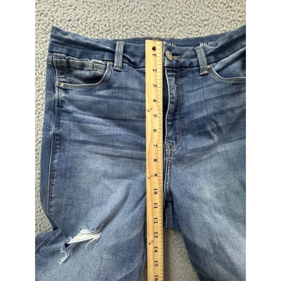 Rewash Brand Skinny Jeans Womens Jr 11/30 Blue High Rise Real Curve Distressed - Picture 5 of 10